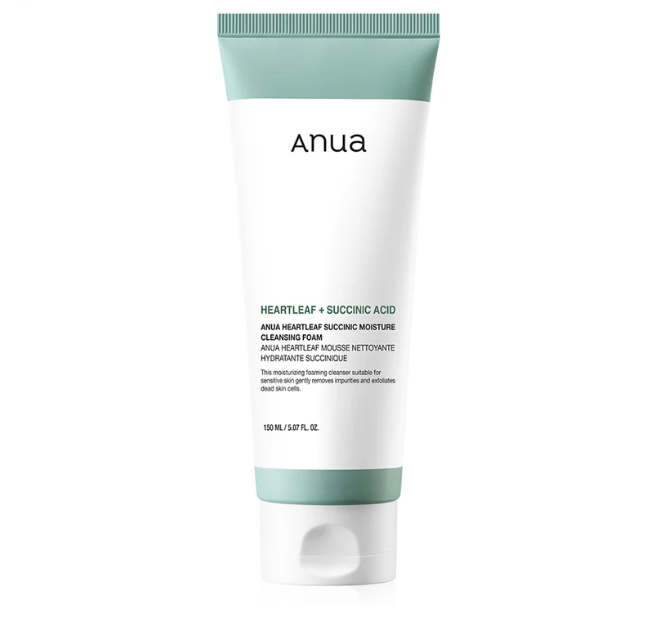 Anua Heartleaf+Succinic Acid Cleansing Foam