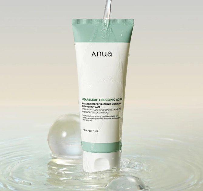 Anua Heartleaf+Succinic Acid Cleansing Foam