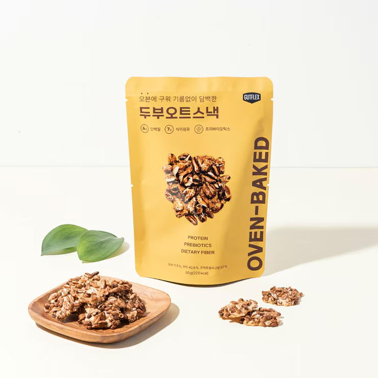 GUTFLEX Tofu Cracker (Black sesame, Almond, Seaweed, Brown rice, Oat, Hemp seed)