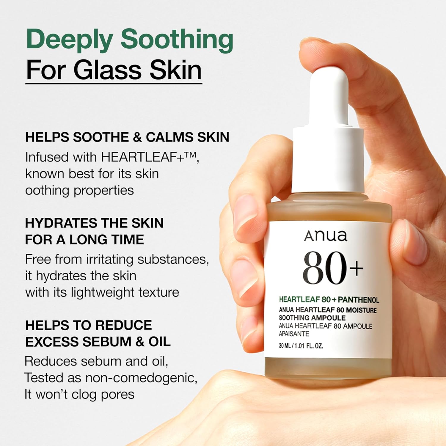 Anua Heartleaf 80+ Moisture Soothing Ampoule