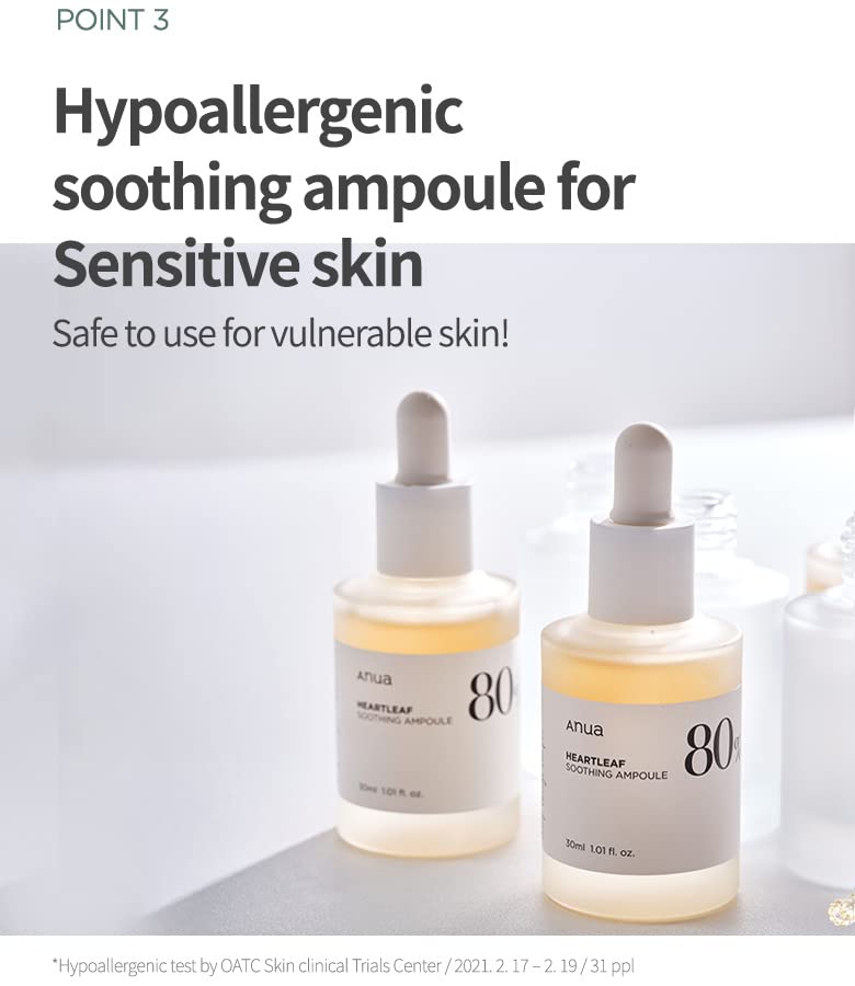 Anua Heartleaf 80+ Moisture Soothing Ampoule
