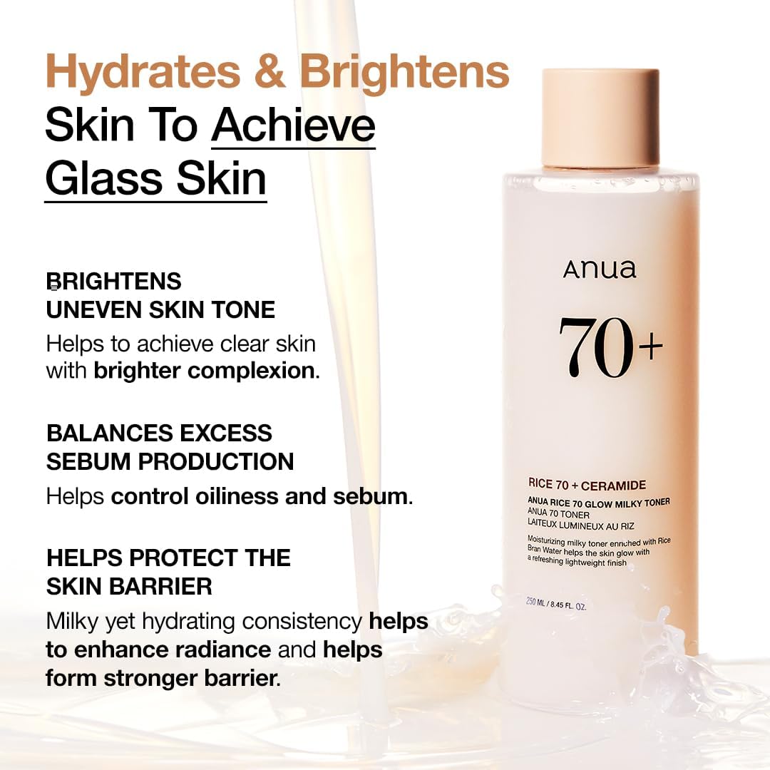 Anua Rice70+Ceramide Glow Milky Toner