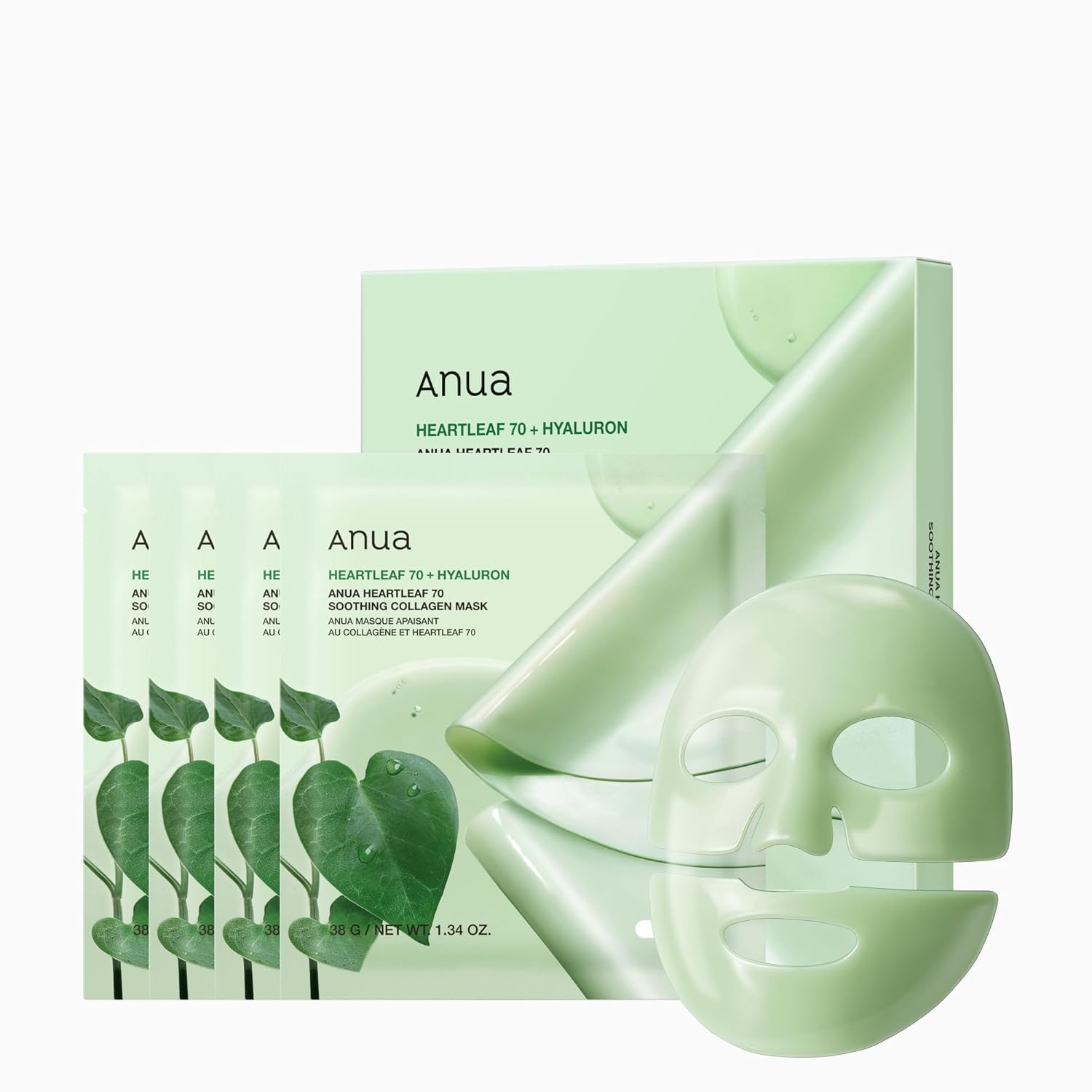 Anua Heartleaf70+Hyaluron Soothing Collagen Mask