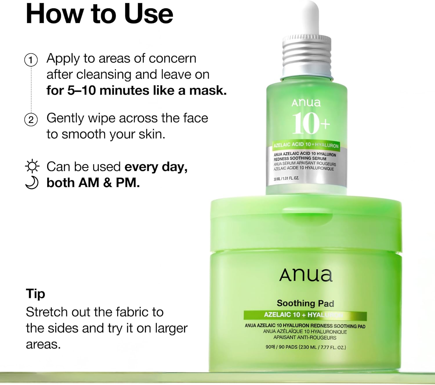 Anua Azelaic 10 Hyaluron Redness Soothing Pad
